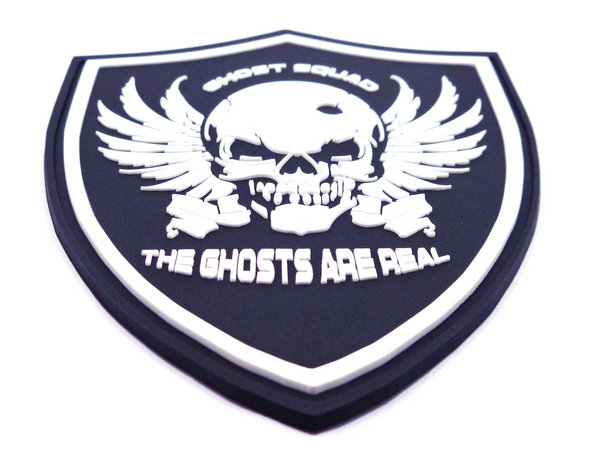 ghost-pvc-military-patches made by Eco-Friendly PVC material,Custom 3D design,beautiful and fashionable, easy clean,waterproof. raise grade of garment.