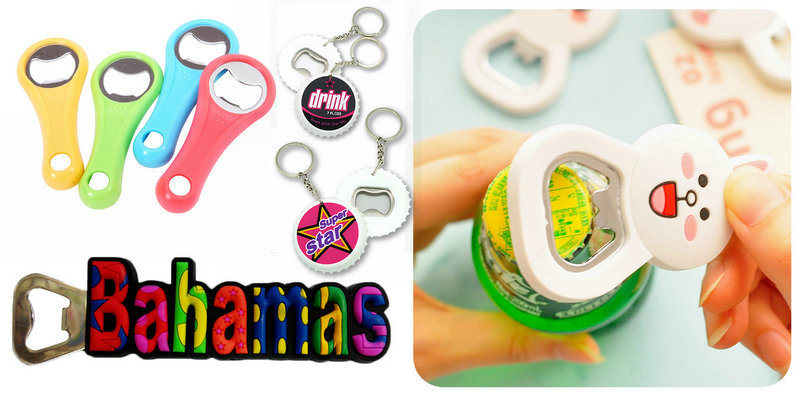 Custom PVC bottle opener with good quality and lowest price.Make your bottle opener unique and colorful.Make them become keychains or fridge magnet.Email:info@pvccreations.net