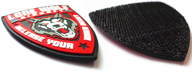 Custom PVC Patches with velcro&Hook & loop backing by China manufacturer.For uniforms: military, morale, police, security companies, airsoft,paintball.